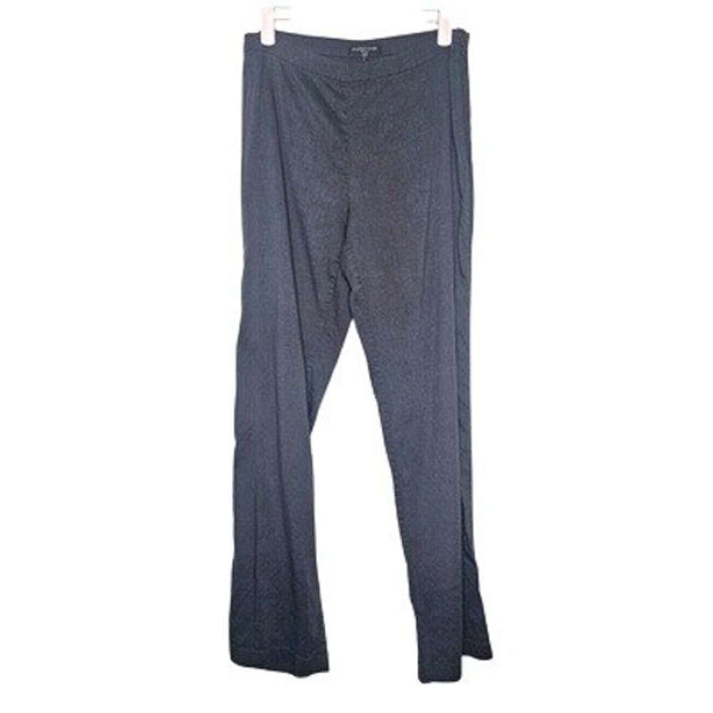 Eileen Fisher Womens Linen Pants Petite 4 Black Stretch Straight Leg Minimalist